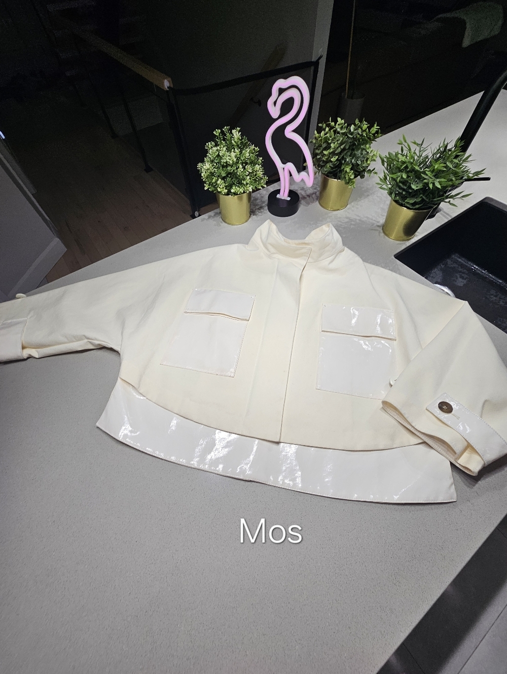 NWOT MOS MOSH Parfaite Veste Courte Ample Avec Poches Oversizes.